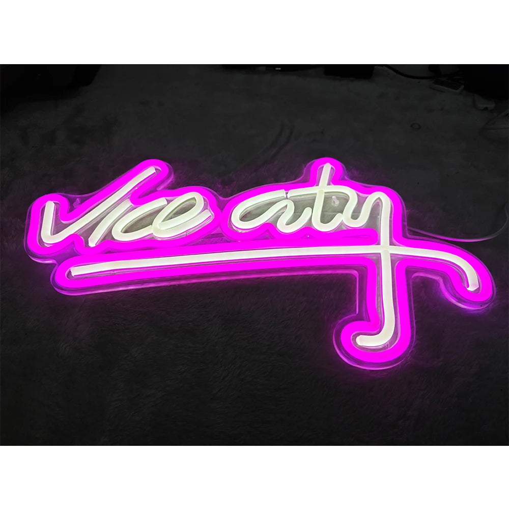 Neonowy napis Vice City